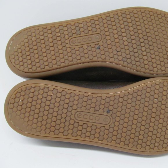 Ecco Womens Brown Leather Moc Toe Flats Loafers Size US 9.5 EUR 40 Extra Width - Picture 10 of 11